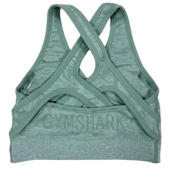 Gymshark Adapt Light Green Camo Sports Bra Padded Size XS - Picture 2 of 4